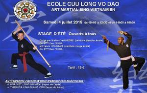 Stage d'été d'Arts Martiaux Vietnamiens de l'école CUU LONG VO DAO