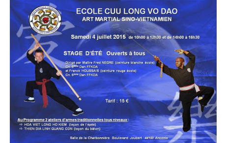 Stage d'été d'Arts Martiaux Vietnamiens de l'école CUU LONG VO DAO