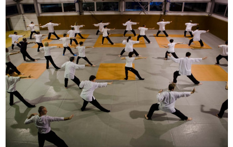 Cours de Qi gong au sein du club d'Ancenis