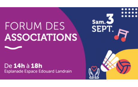 Forum des associations le samedi 3 septembre 2022
