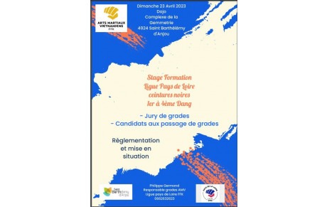 Formation passage de grades dimanche 23 avril 2023 à Saint Barthelemy d'Anjou