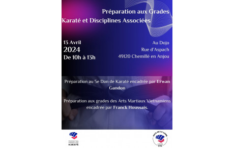 Stage de préparation aux examens des grades fédéraux !