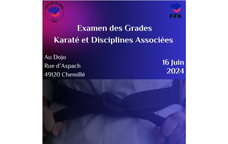 Examen des Grades Cn de Karaté et Disciplines Associées